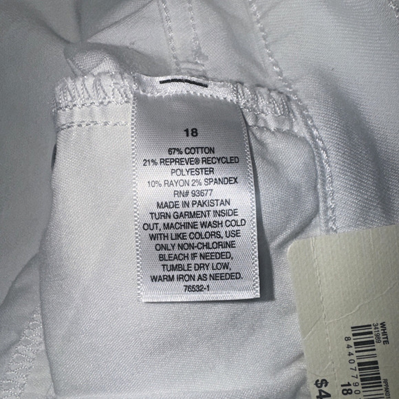 Ana High Rise Skinny Ankle Jeans W/ Reinforced Front Pockets White size 18 - Picture 8 of 9